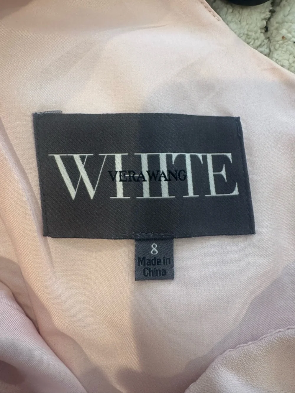 Vera wang white bridesmaid dress One-Shoulder Blush Pink size 8 - Picture 4 of 5